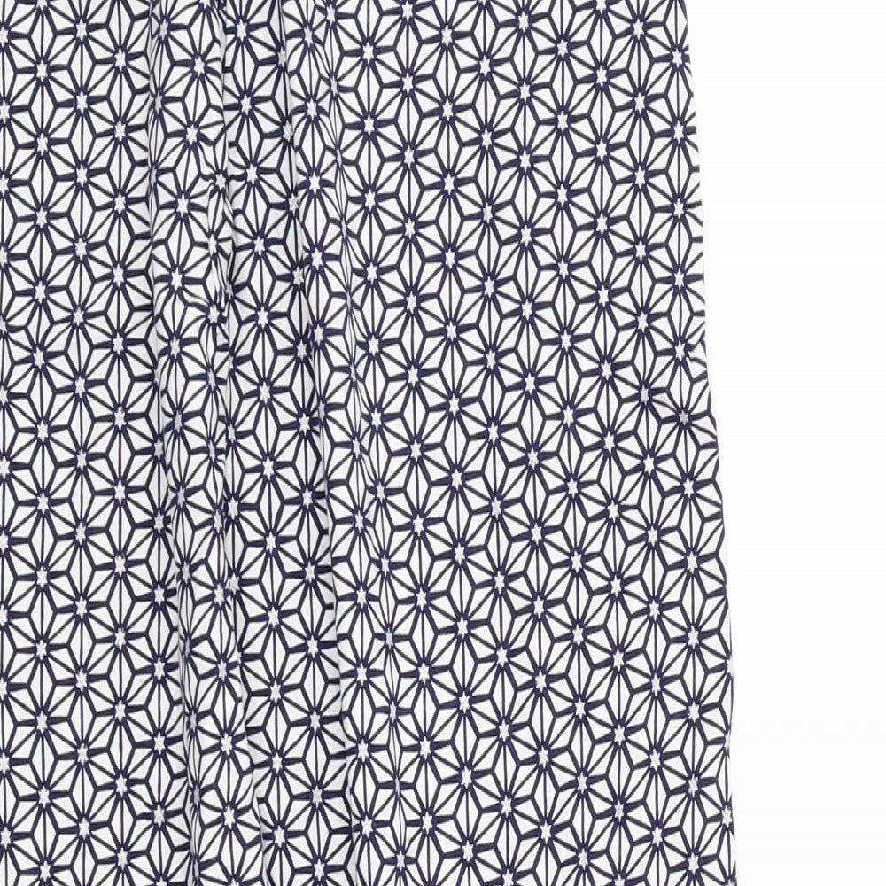 Primark Womens Blue Geometric  Top Pyjama Pants Size 10