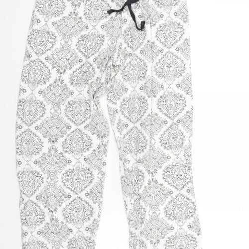 Primark Womens Grey Geometric  Top Pyjama Pants Size 10