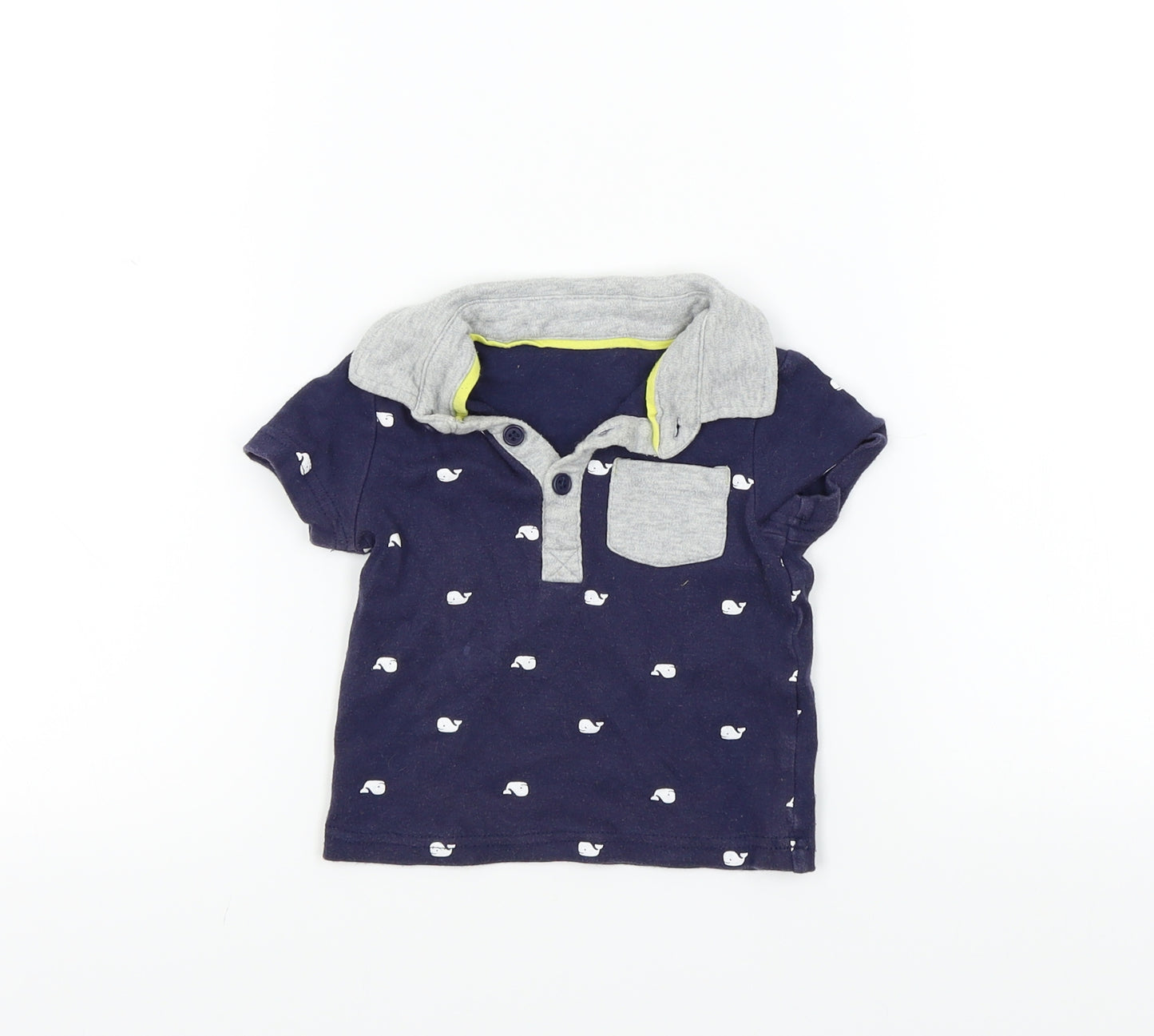 George Baby Blue Colourblock  Basic T-Shirt Size 6-9 Months