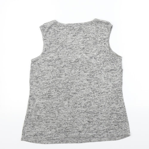 christina charles Womens Grey   Basic T-Shirt Size 16
