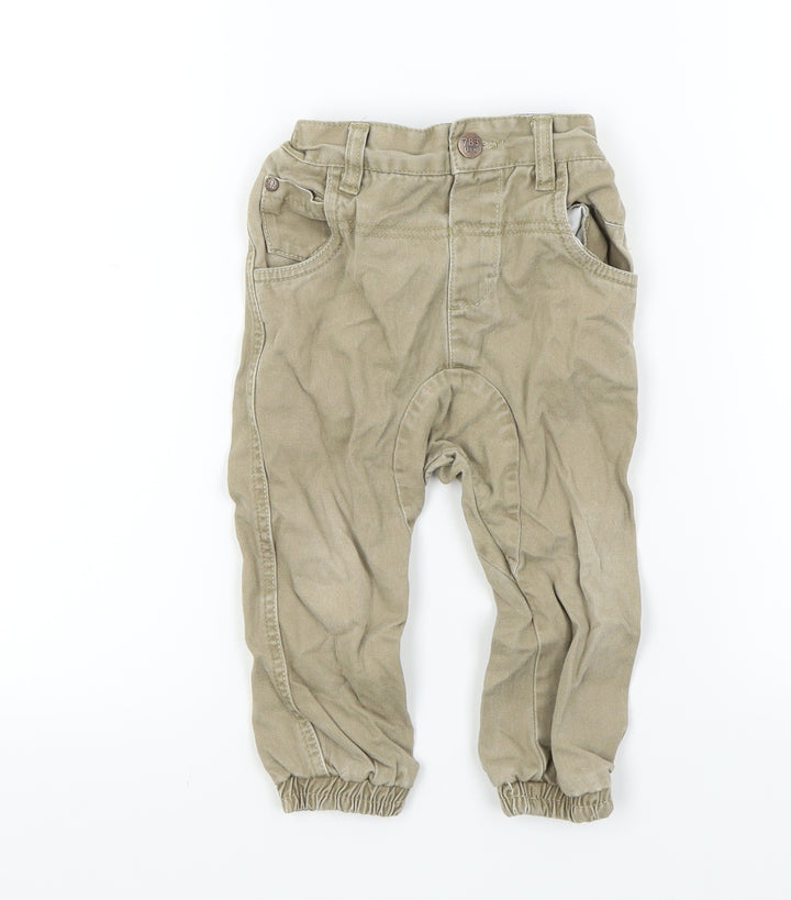 NEXT Baby Beige Colourblock Capri Jeans Size 12-18 Months
