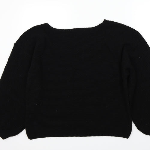 Boohoo Womens Black   Pullover Jumper Size M