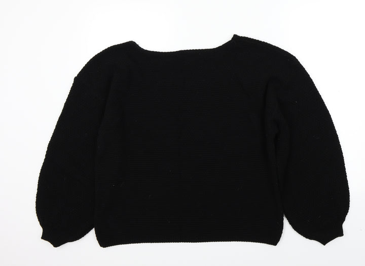 Boohoo Womens Black Pullover Jumper Size M