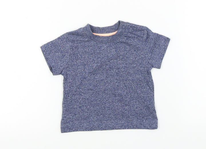 Earlydays Baby Blue Colourblock  Basic T-Shirt Size 0-3 Months