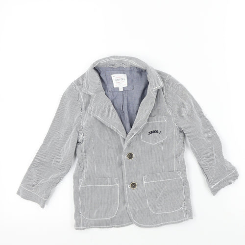 authentic junior Boys Blue Striped  Basic Jacket Jacket Size 2-3 Years