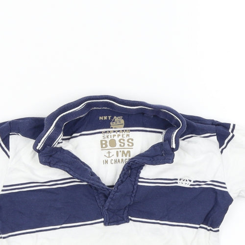 NEXT Baby White Striped  Basic Polo Size 18-24 Months
