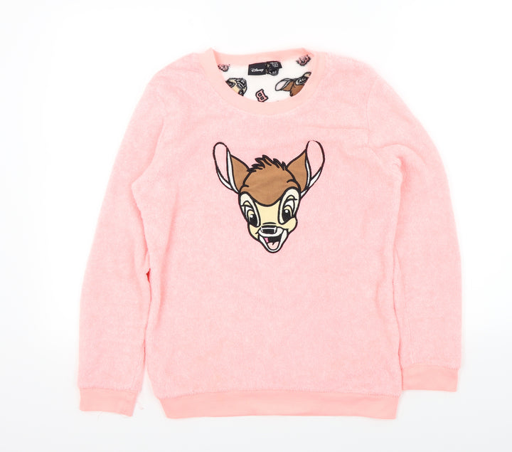 Disney Womens Pink Pullover Jumper Size 6 - bambi