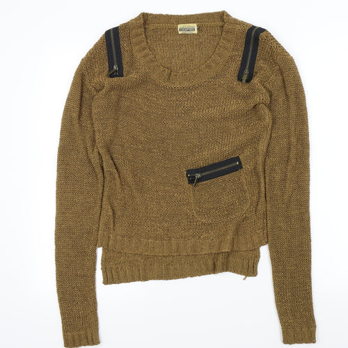 Crafted Womens Brown   Pullover Jumper Size 6