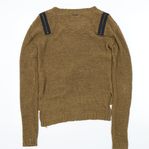 Crafted Womens Brown   Pullover Jumper Size 6