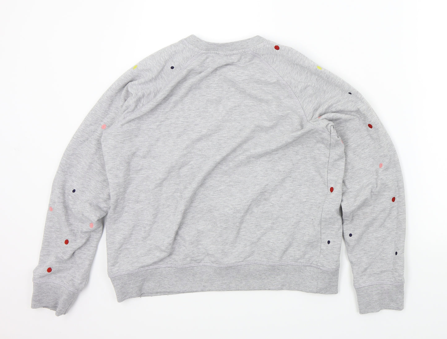 cotton trade Girls Grey Spotted  Pullover Jumper Size 14 Years