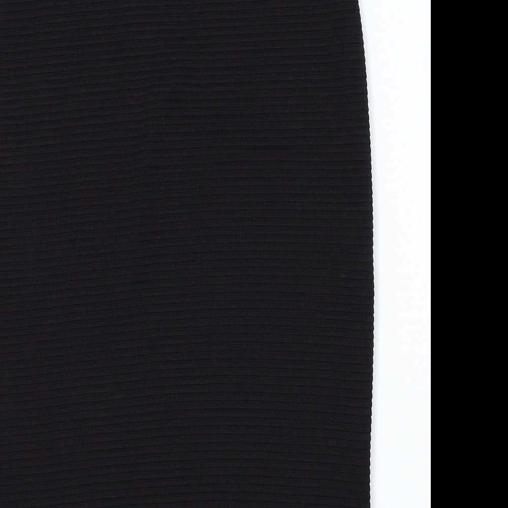 Topshop Womens Black   A-Line Skirt Size 8