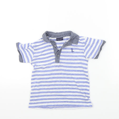 NEXT Boys Blue Striped  Basic Polo Size 2 Years