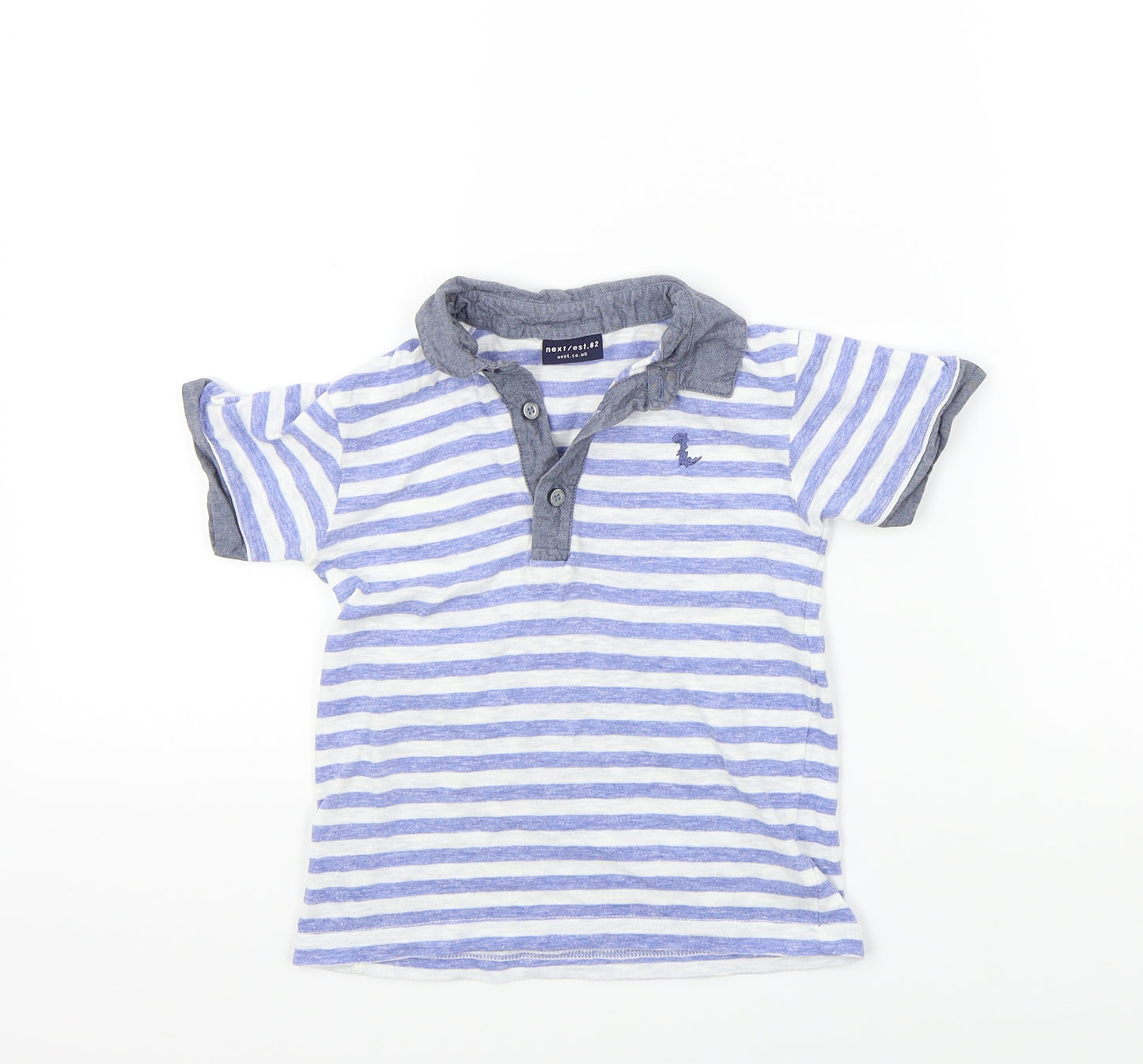 NEXT Boys Blue Striped  Basic Polo Size 2 Years