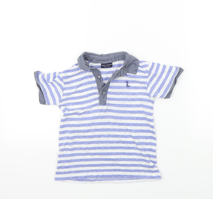 NEXT Boys Blue Striped  Basic Polo Size 2 Years