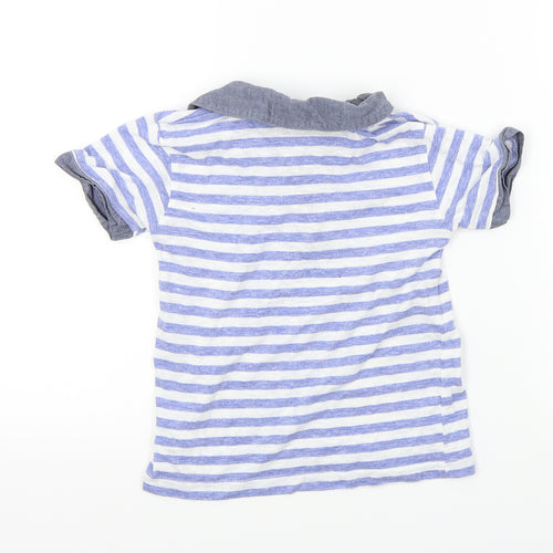 NEXT Boys Blue Striped  Basic Polo Size 2 Years
