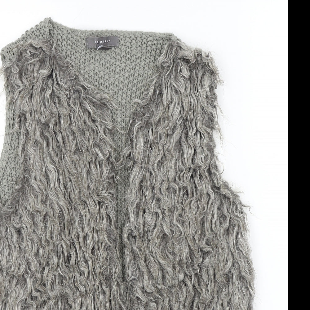 Primark Womens Grey   Jacket Waistcoat Size S