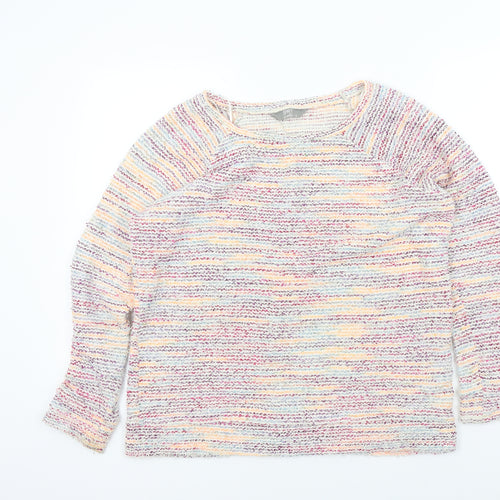 M&Co Womens Multicoloured Striped  Pullover Jumper Size 16