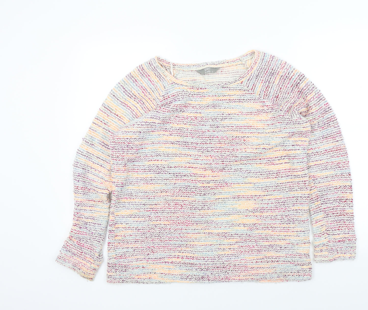 M&Co Womens Multicoloured Striped  Pullover Jumper Size 16