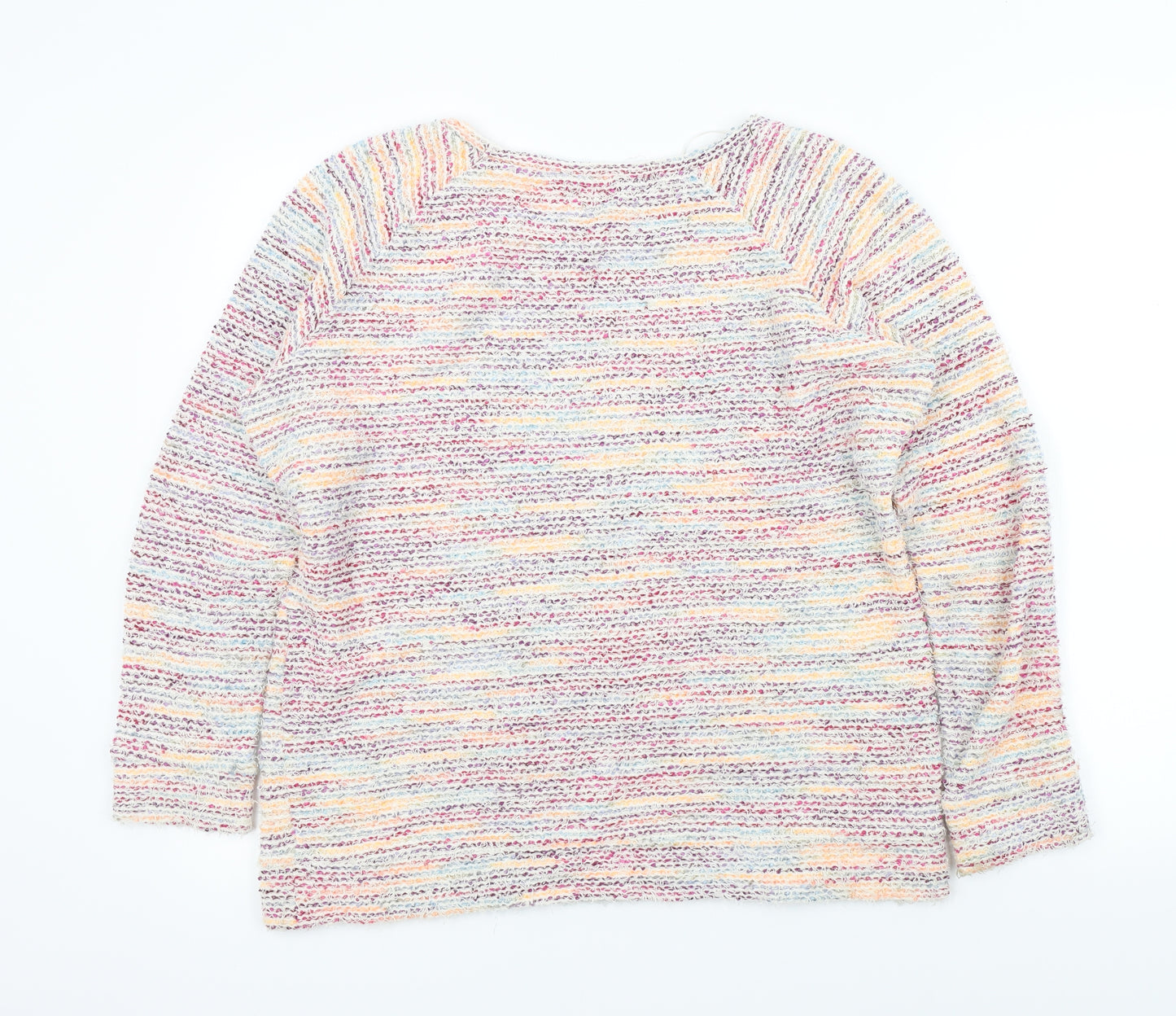 M&Co Womens Multicoloured Striped  Pullover Jumper Size 16