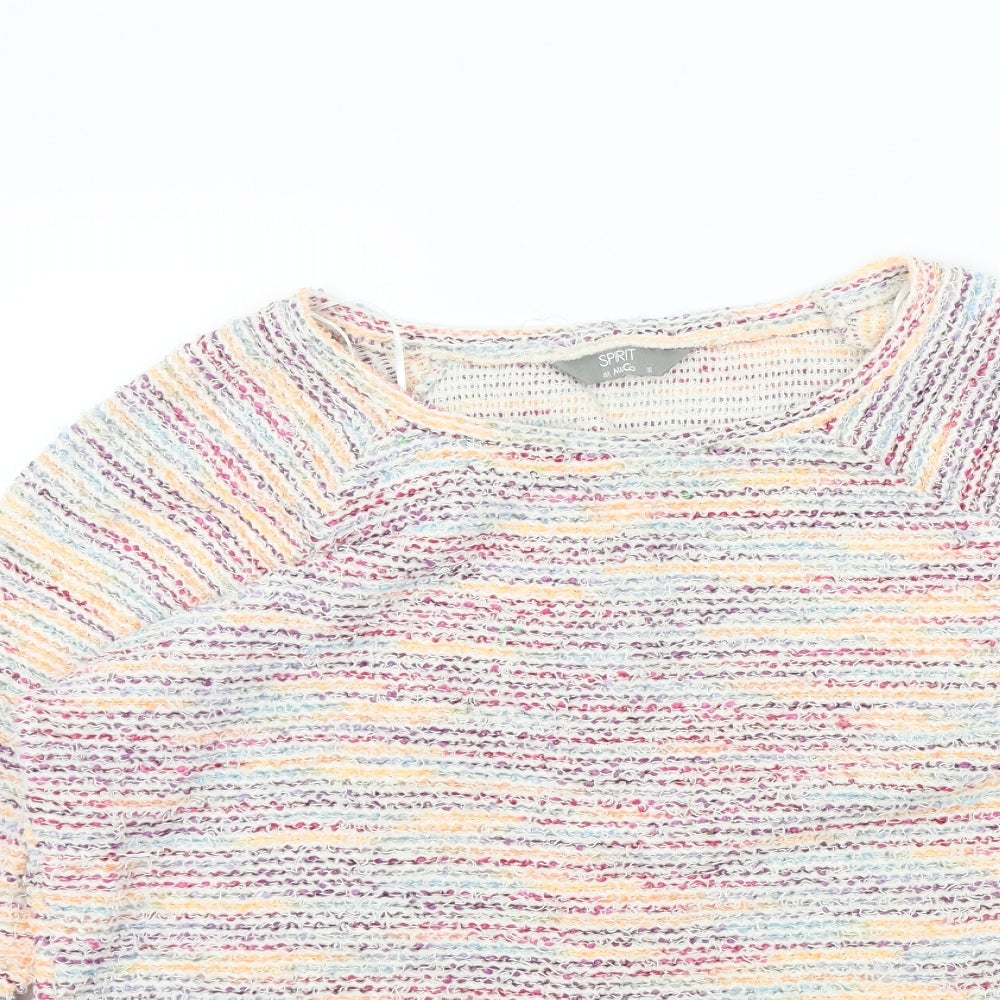 M&Co Womens Multicoloured Striped  Pullover Jumper Size 16
