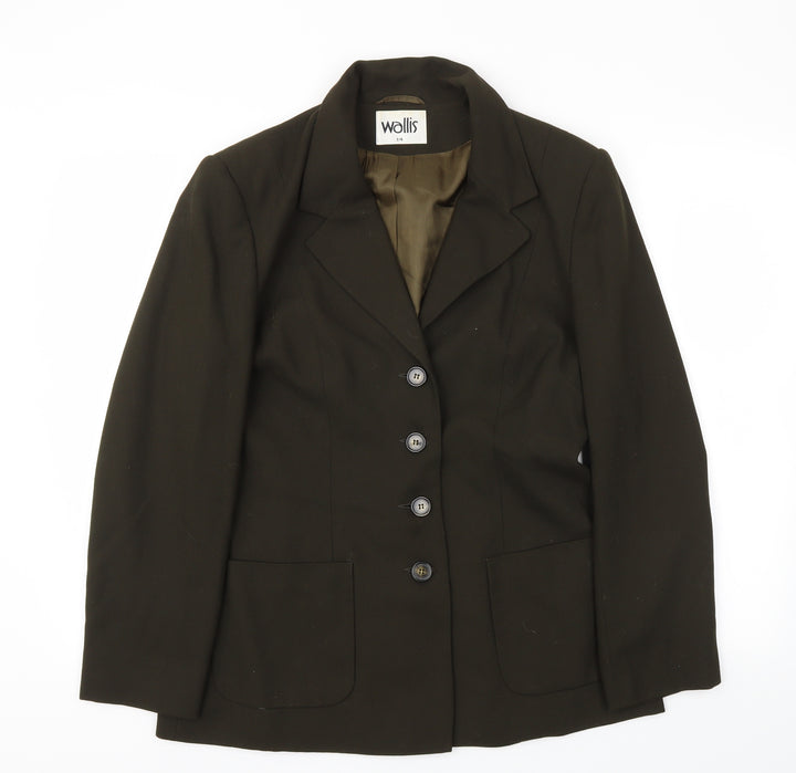 Wallis Womens Green Jacket Blazer Size 14