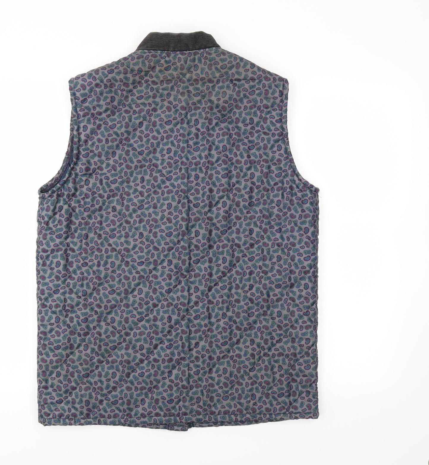 Preworn Womens Blue Floral  Gilet Coat Size 36