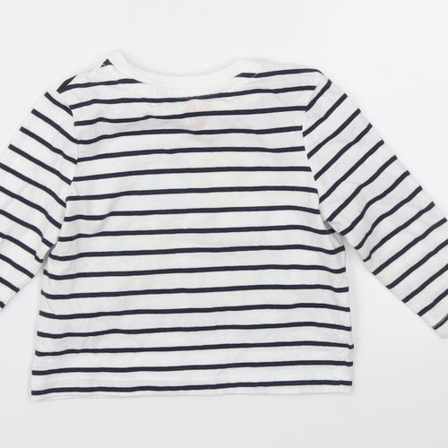 Very  White Striped  Basic T-Shirt Size 9-12 Months