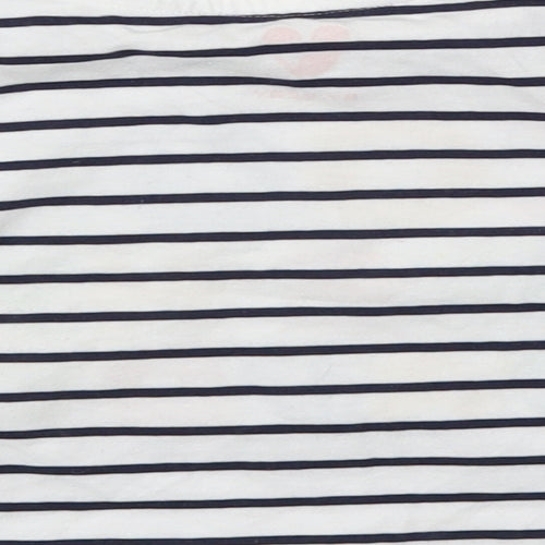 Very  White Striped  Basic T-Shirt Size 9-12 Months