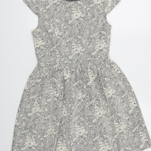 Topshop Womens Ivory   Fit & Flare  Size 10