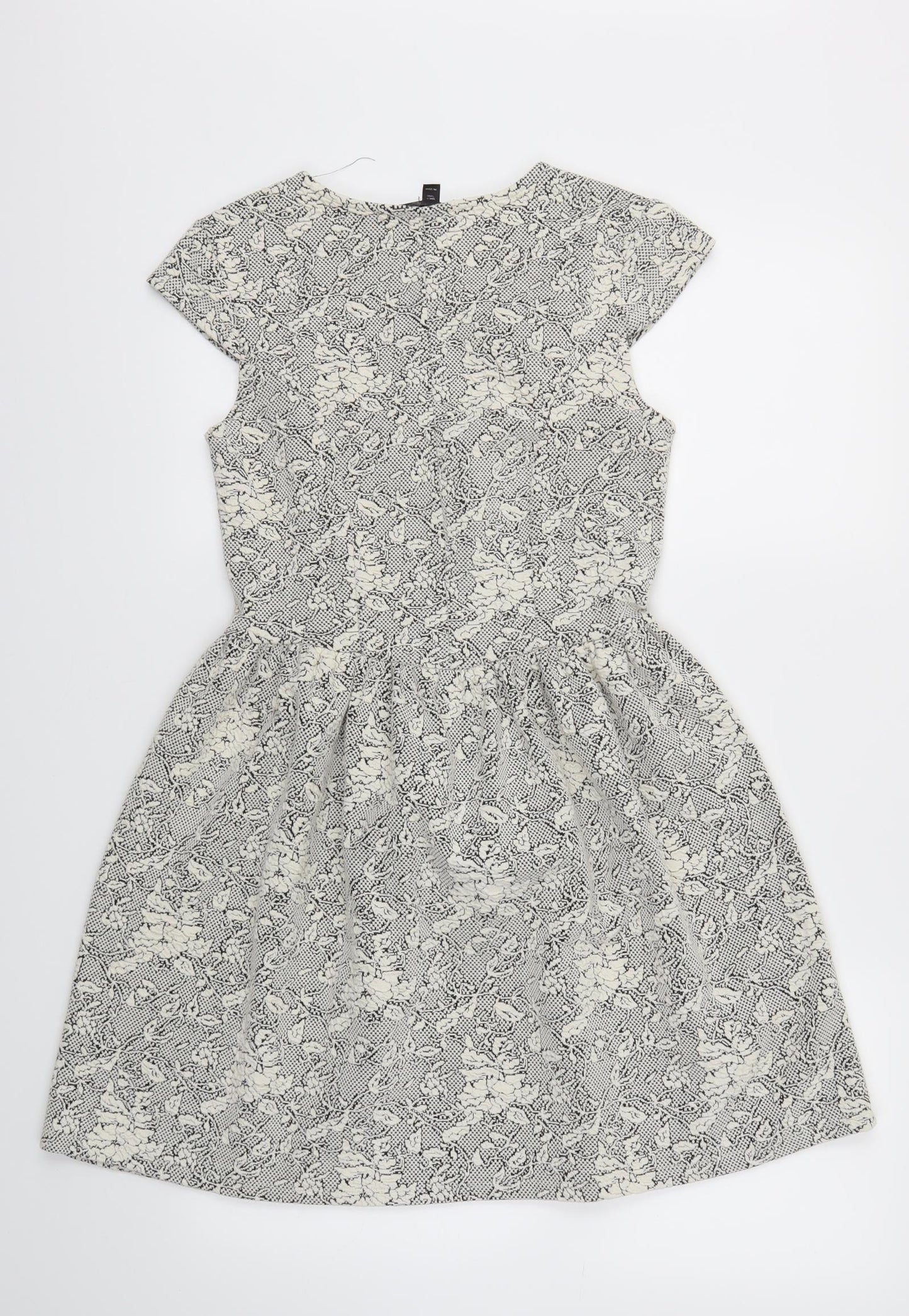 Topshop Womens Ivory   Fit & Flare  Size 10