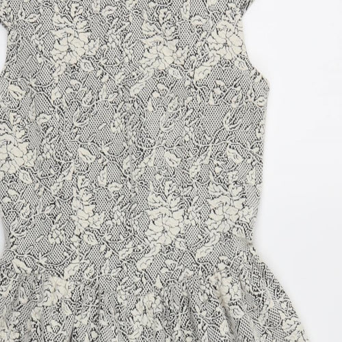 Topshop Womens Ivory   Fit & Flare  Size 10