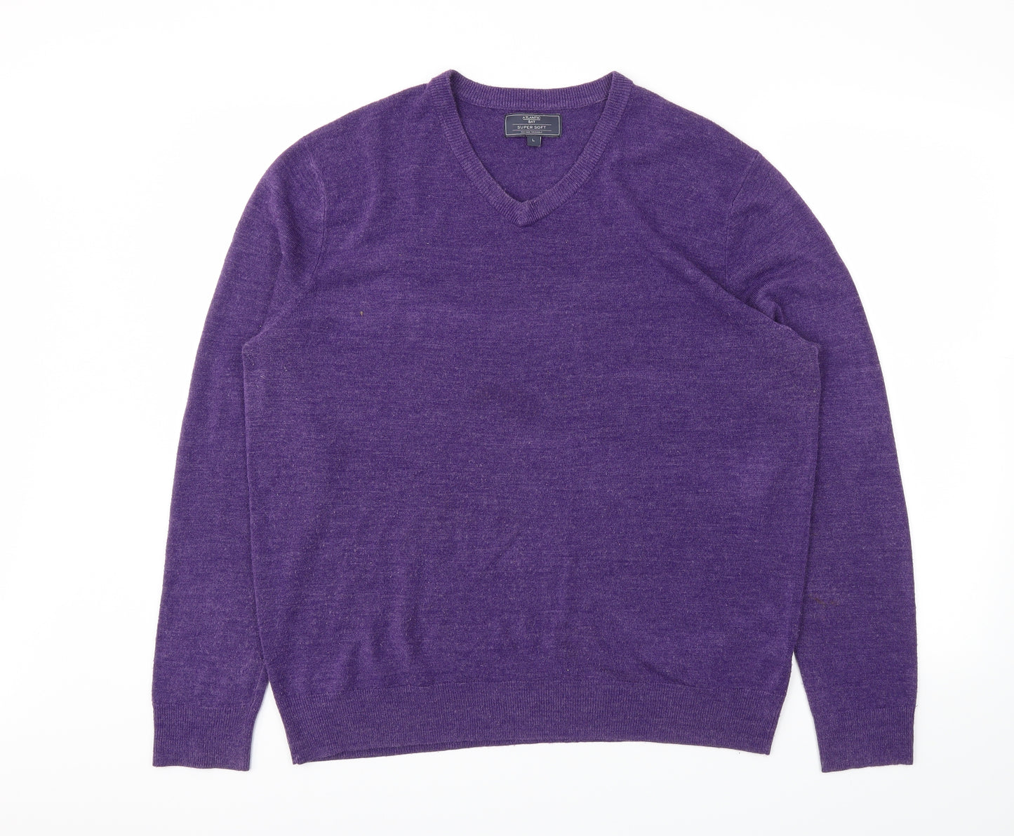 Atlantic Bay Mens Purple   Pullover Sweatshirt Size L