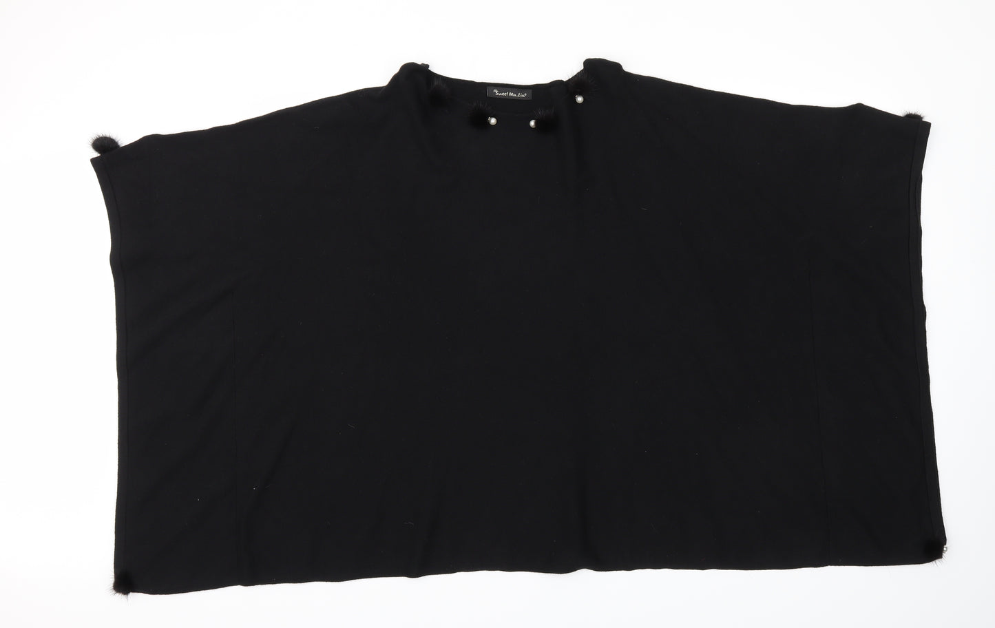 SWEET MALIA Womens Black   Cape Jumper One Size