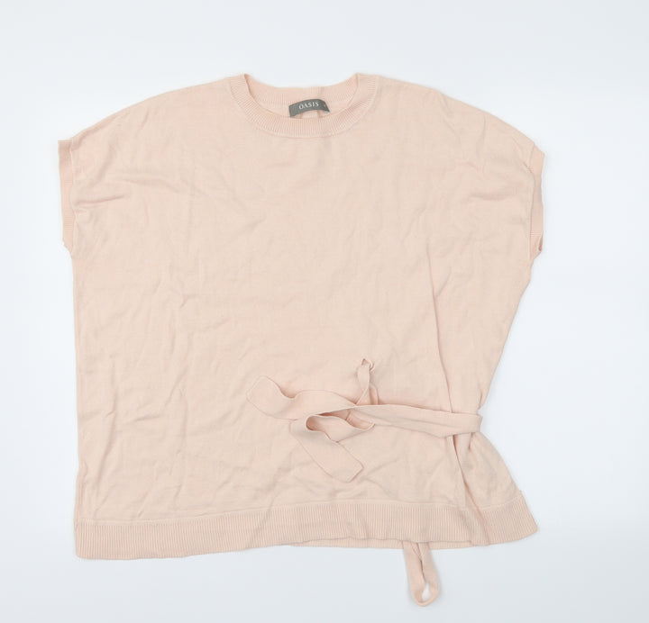 Oasis Womens Pink Basic T-Shirt Size M