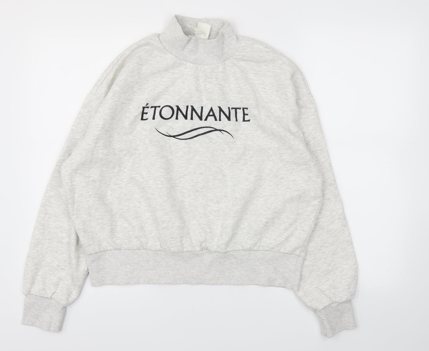 H&M Womens Grey   Pullover Hoodie Size M