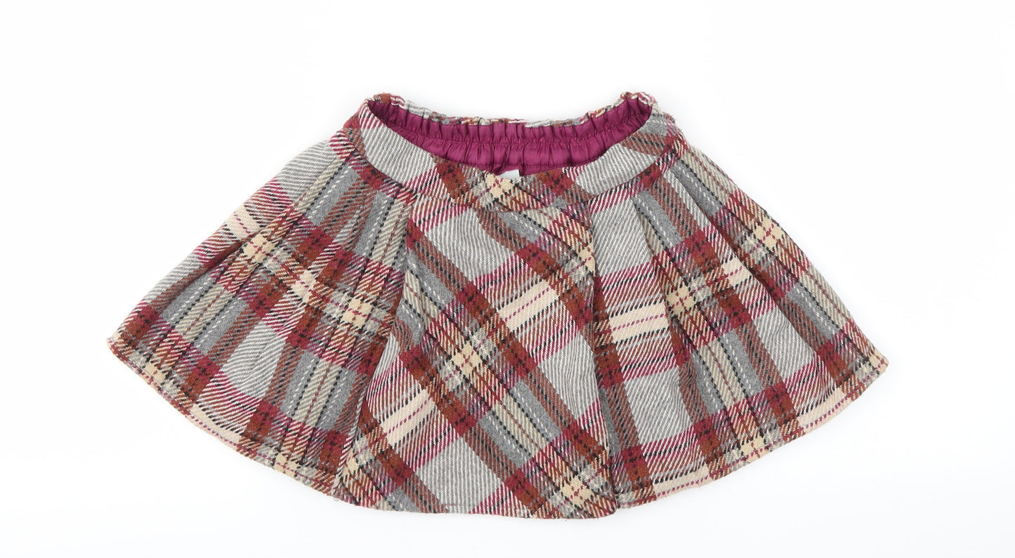 TU Girls Pink Check  Flare Skirt Size 4 Years