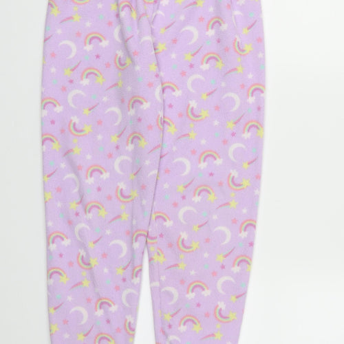 Primark Girls Purple Geometric  Jogger Trousers Size 10-11 Years