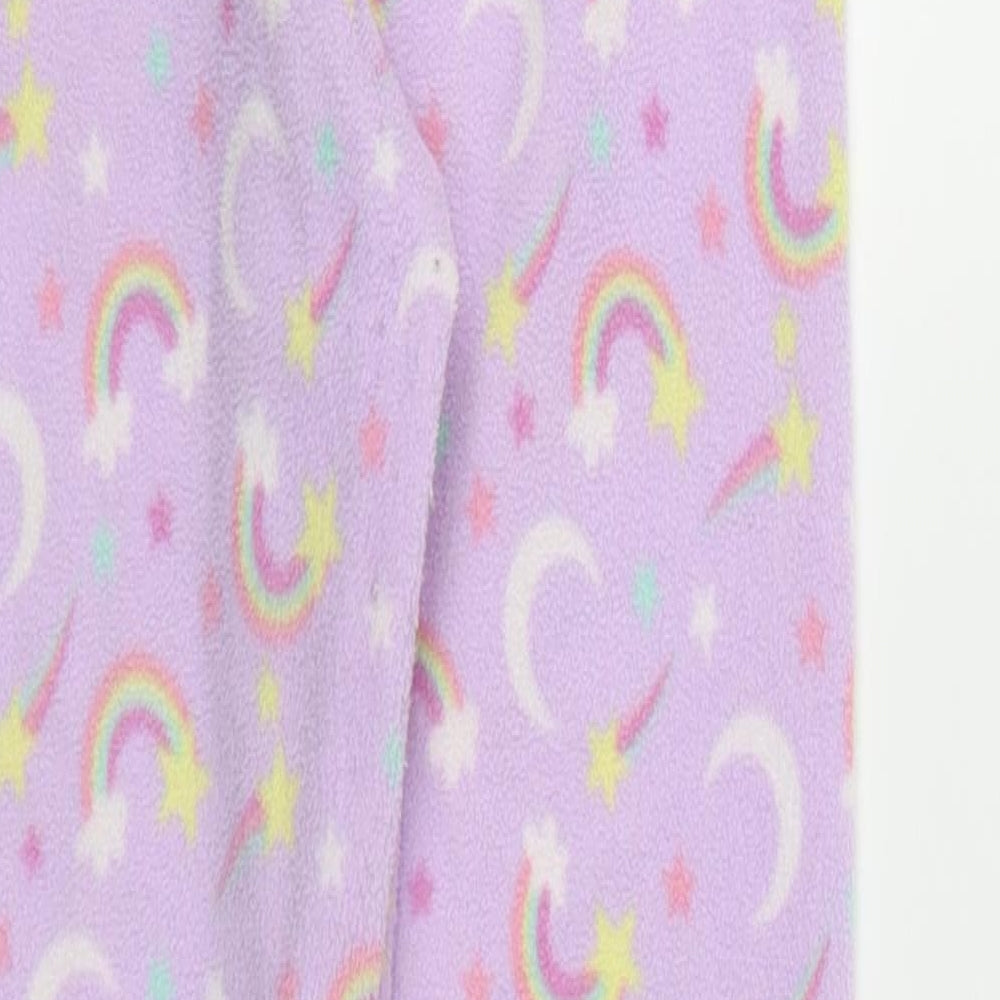 Primark Girls Purple Geometric  Jogger Trousers Size 10-11 Years