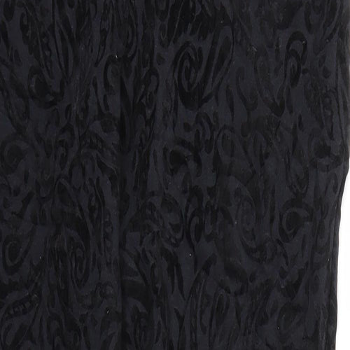 Papaya Womens Black Argyle/Diamond  Capri Trousers Size 14 L27 in