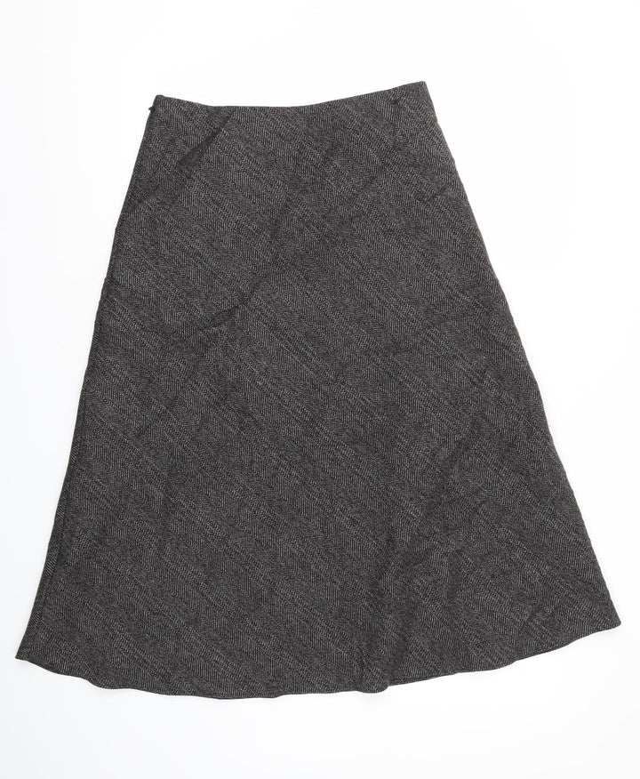 M&S Womens Black Flare Skirt Size 10