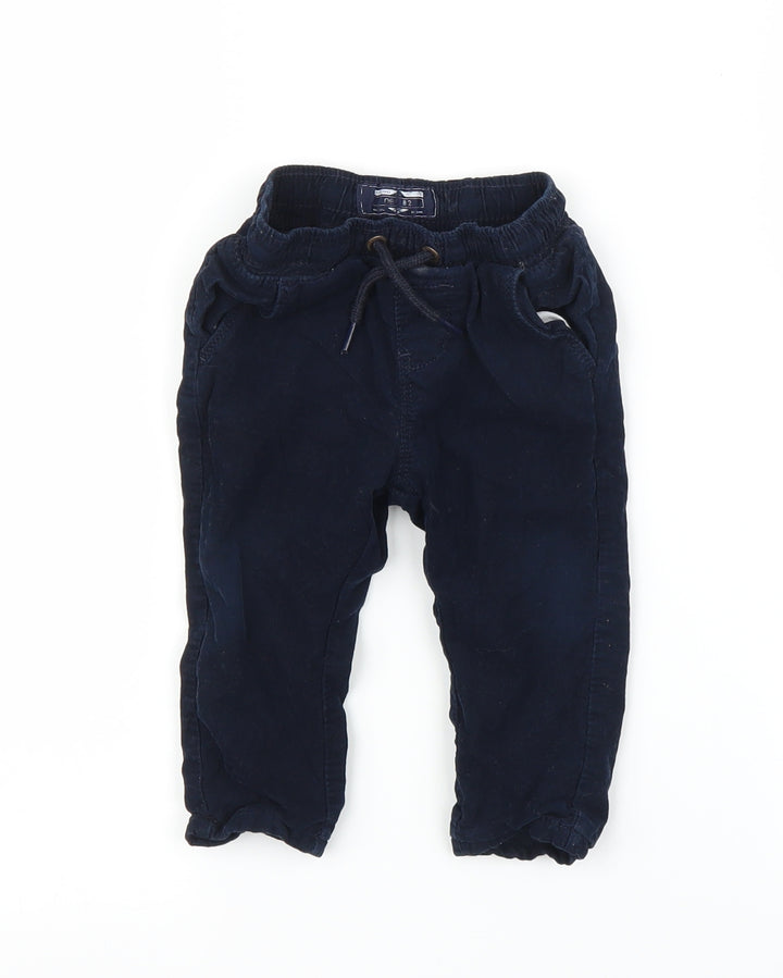 NEXT Boys Blue  Corduroy Cropped Jeans Size 3-6 Months