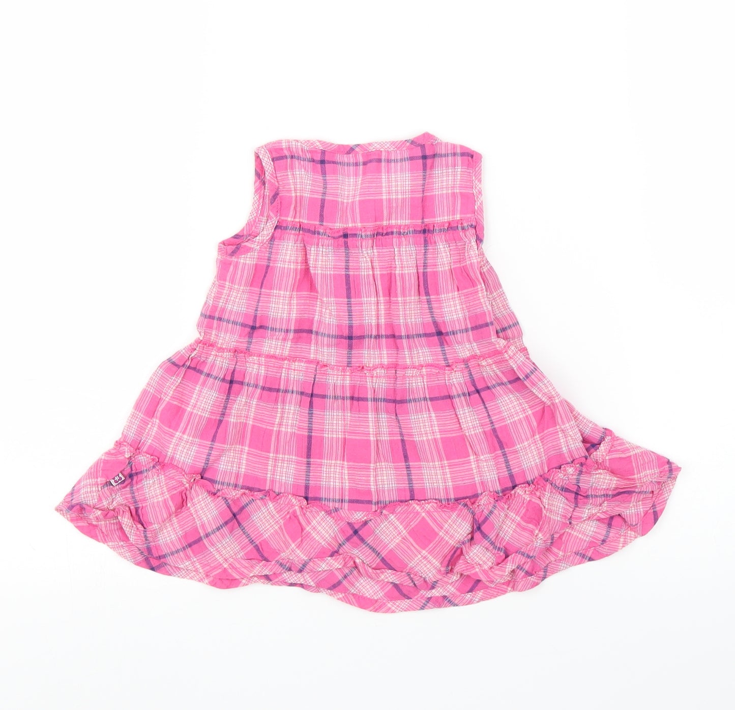 Mothercare Girls Pink Plaid  A-Line  Size 3-6 Months