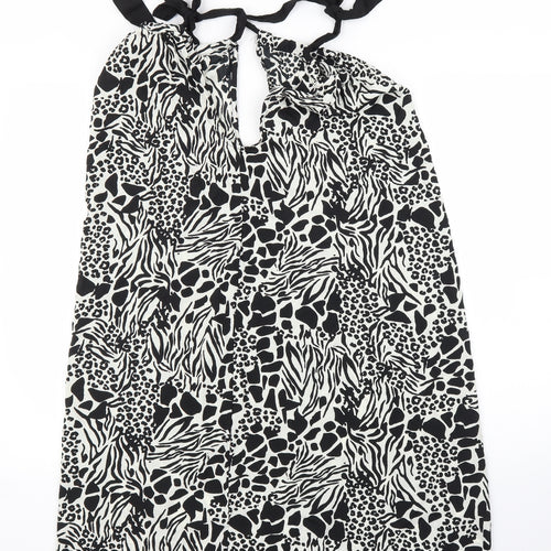 Pep&Co Womens Black Animal Print  A-Line  Size 8