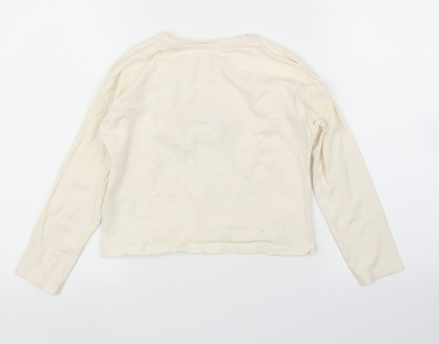 F&F Girls Ivory   Basic T-Shirt Size 6 Years  - Rainbow