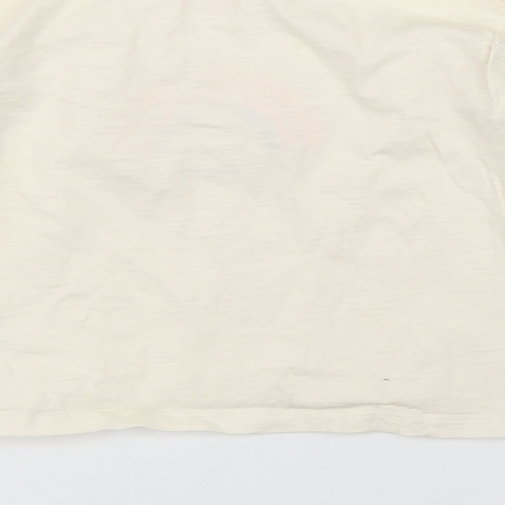 F&F Girls Ivory   Basic T-Shirt Size 6 Years  - Rainbow