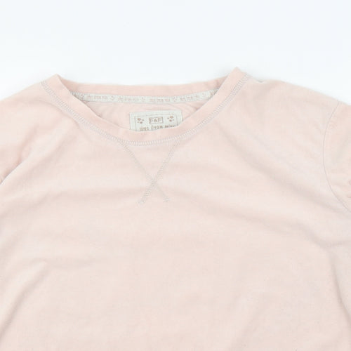 F&F Womens Pink Solid  Top Pyjama Top Size S