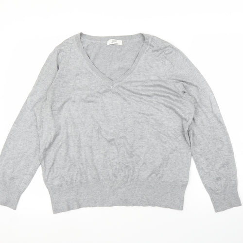 M&S Womens Grey   Pullover Jumper Size 18