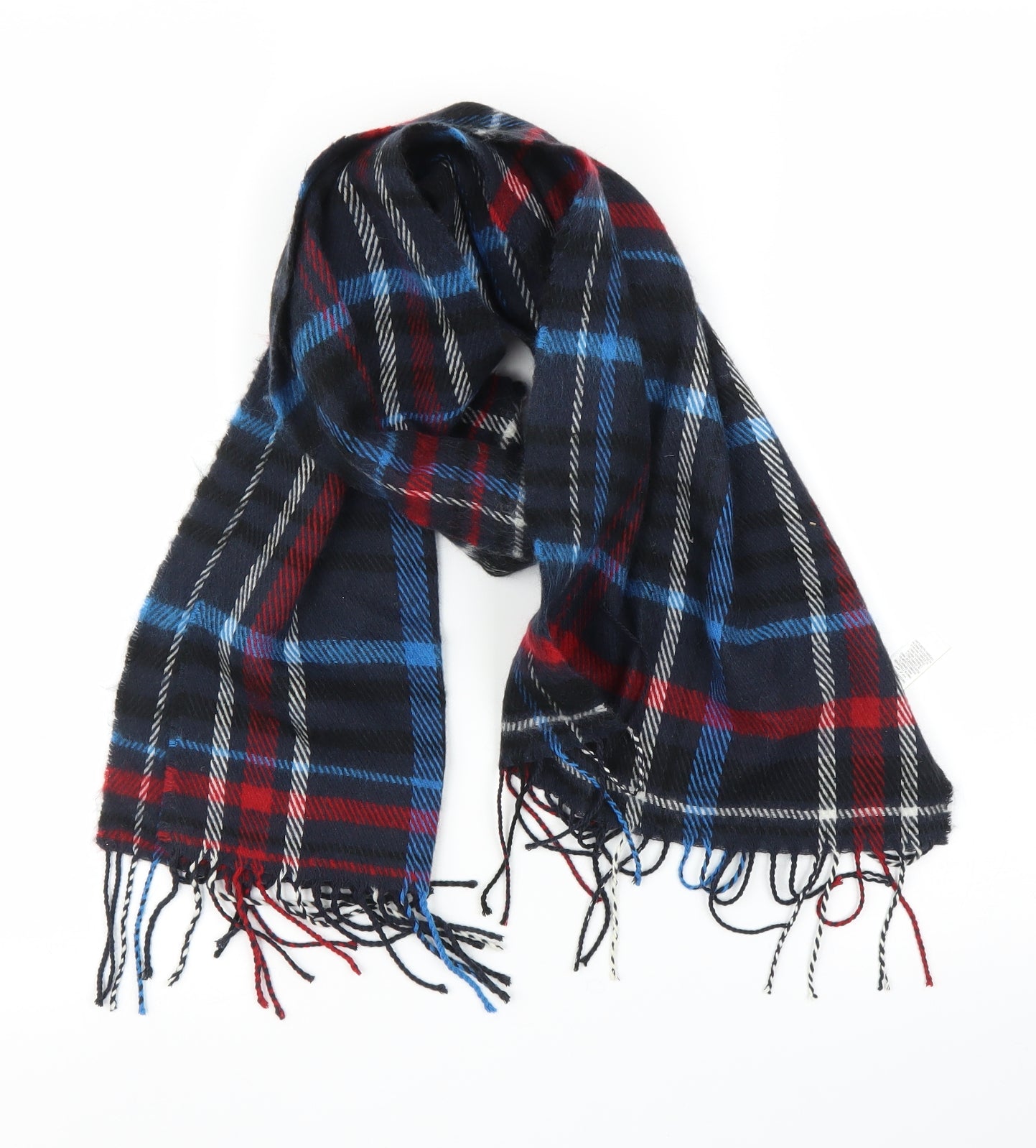 M&S   Mens Blue Plaid  Scarf  One Size