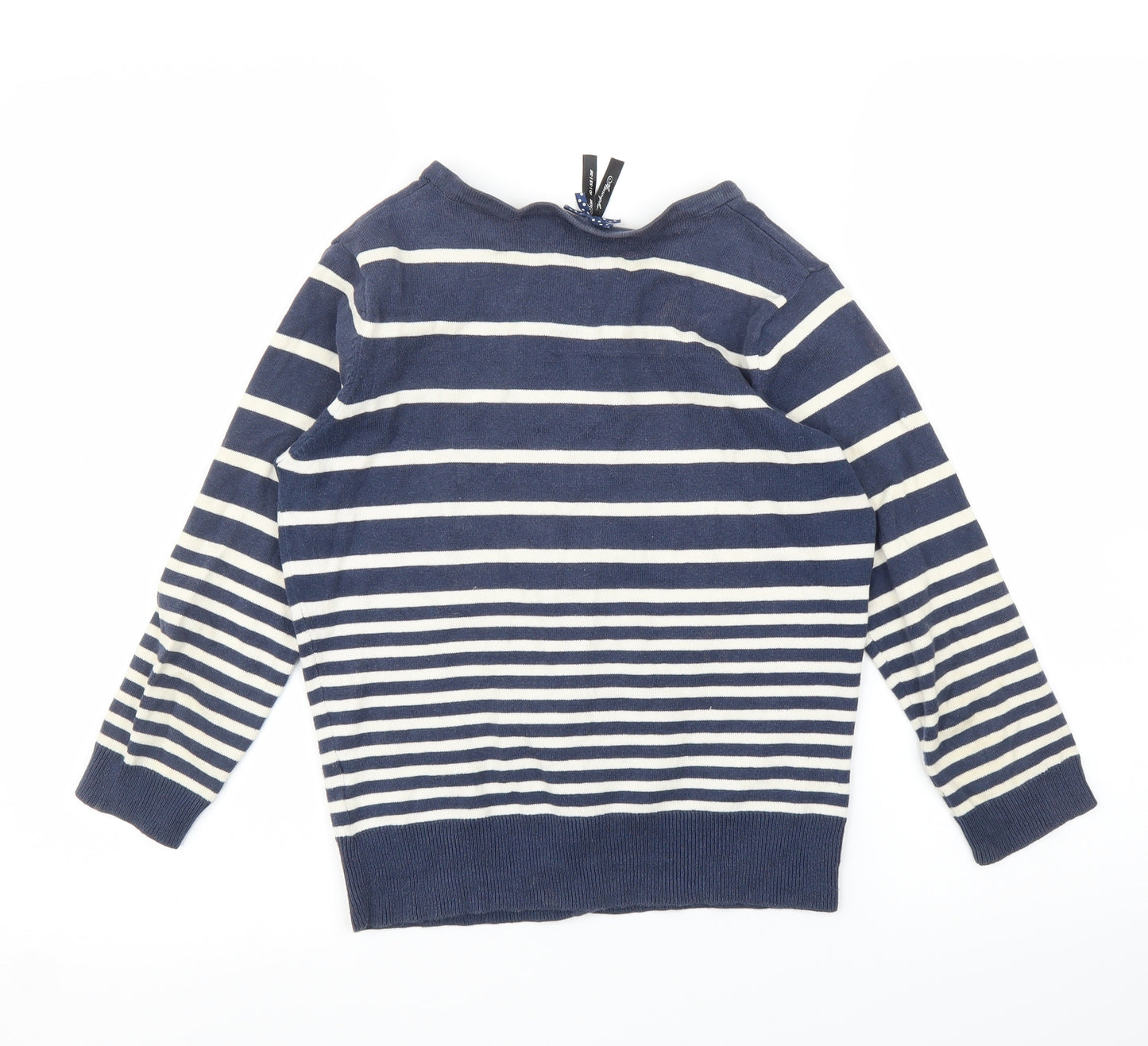 Primark Womens Blue Striped  Cardigan Jumper Size 10