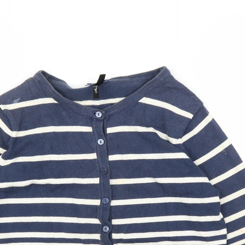 Primark Womens Blue Striped  Cardigan Jumper Size 10